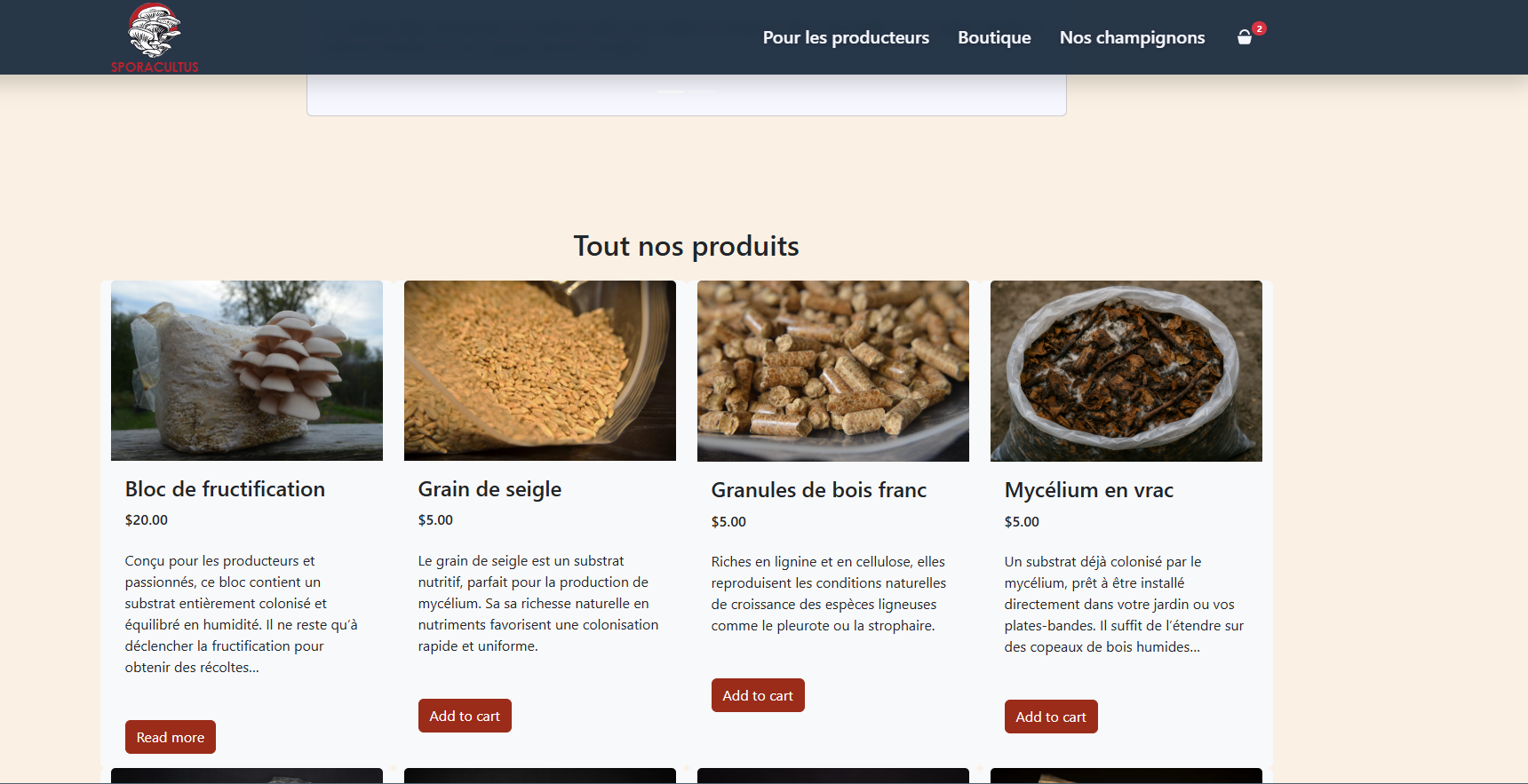 Aperçu du projet Sporacultus